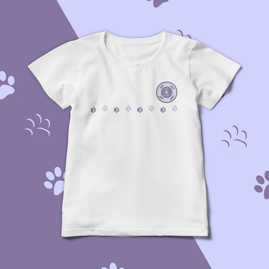cat walk レディースTシャツ白