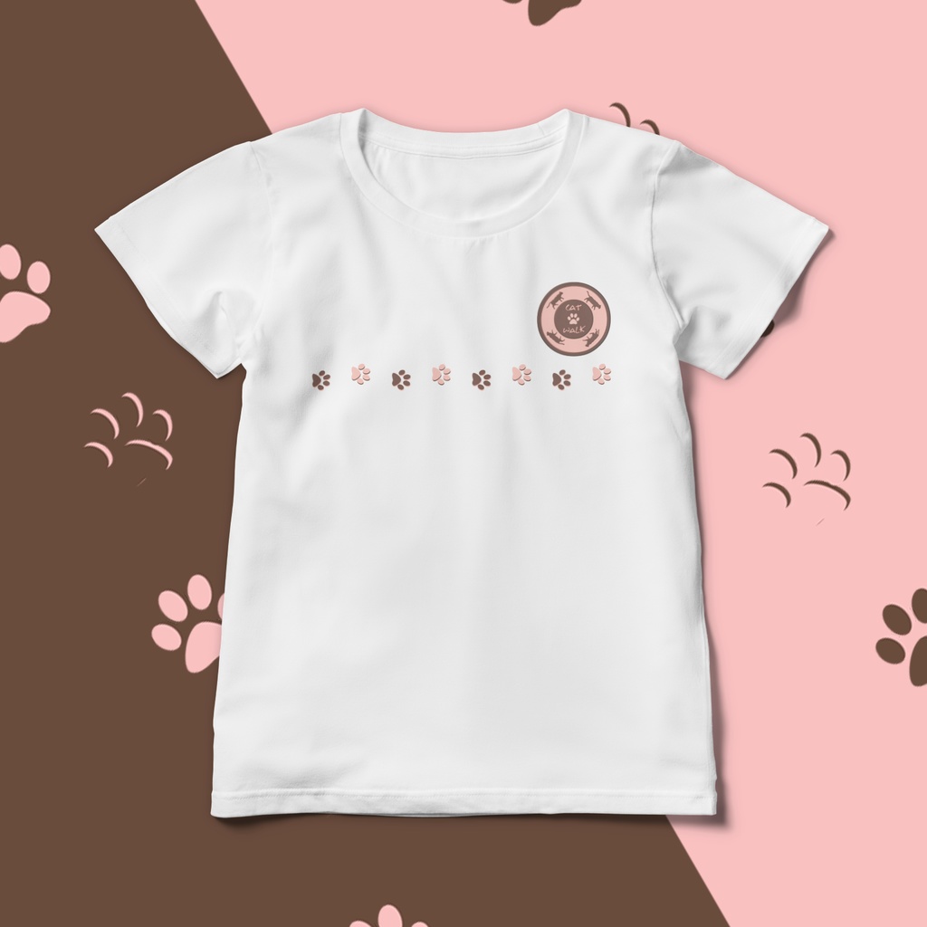 cat walk レディースTシャツ白