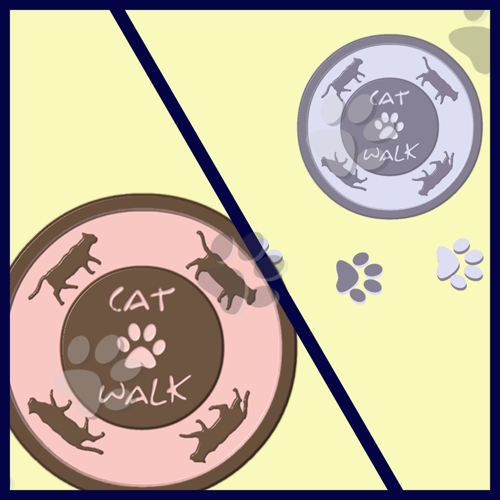 cat walk レディースTシャツ白