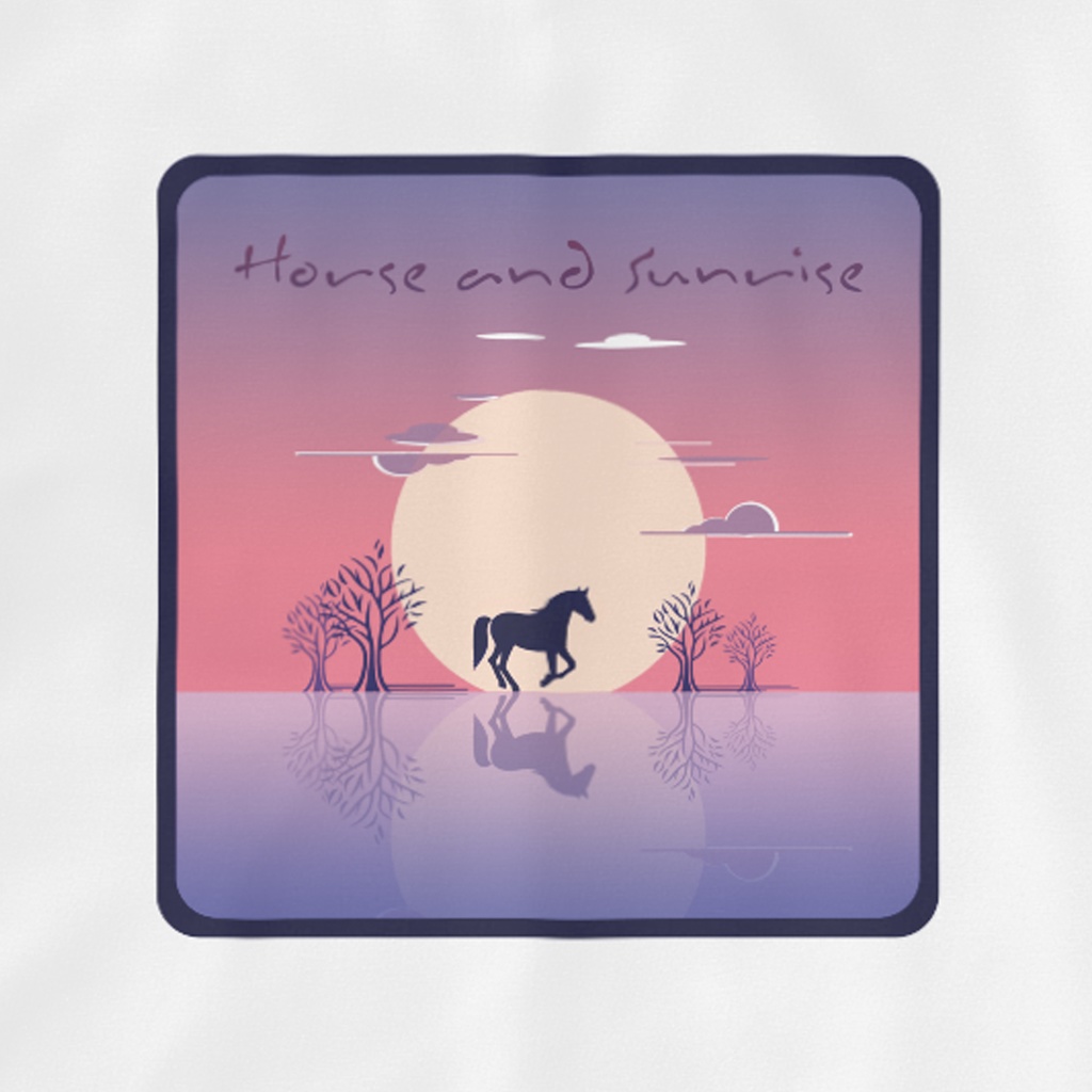 Horse and Sunrise Tシャツ(短納期)