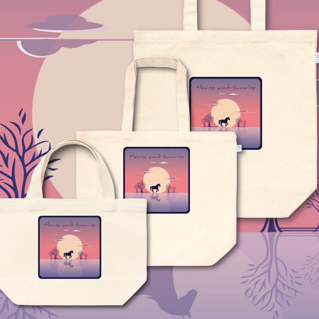 Horse and Sunrise　トートバッグ