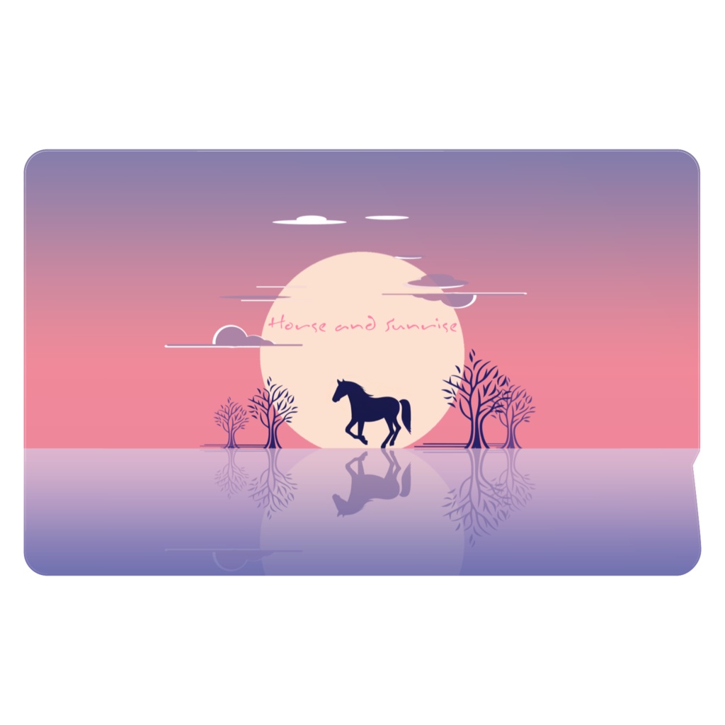 Horse and Sunrise　ICカードステッカー