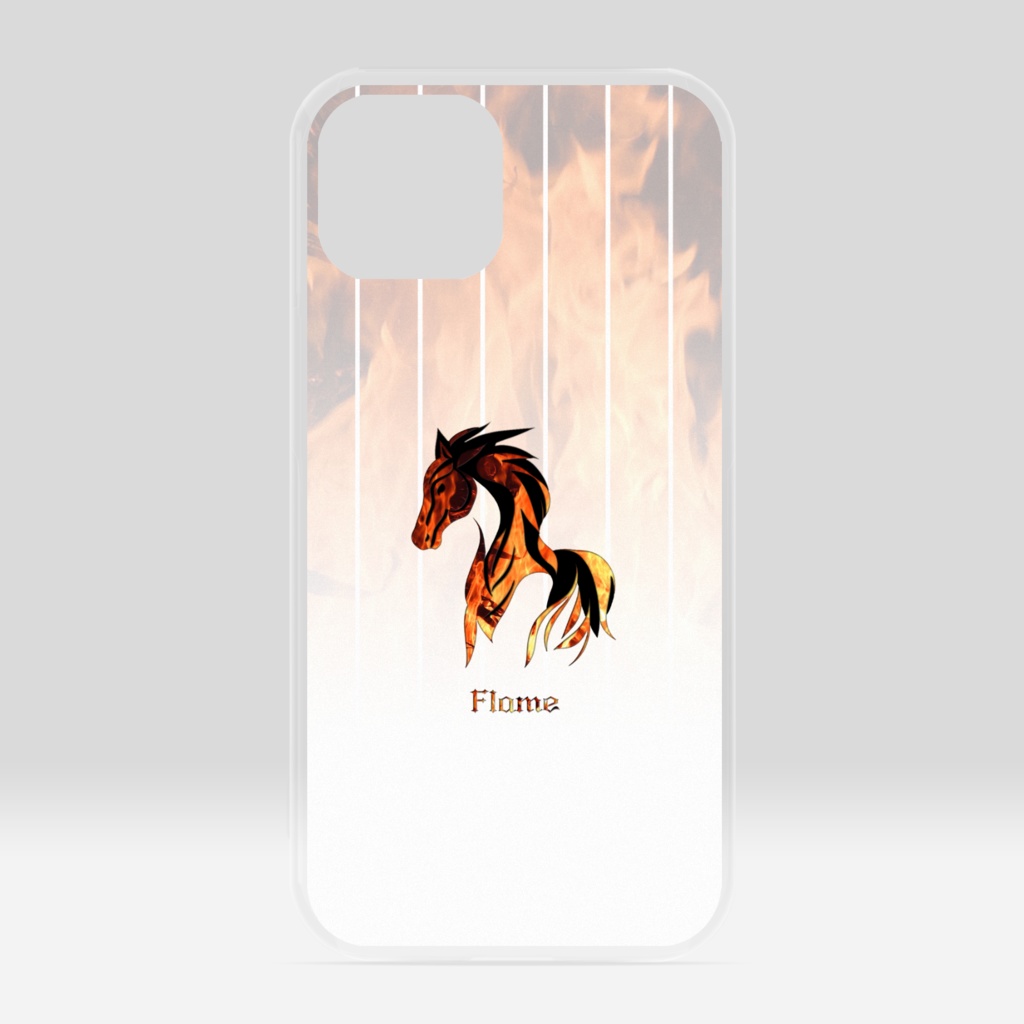 Horse flame クリアiPhoneケース