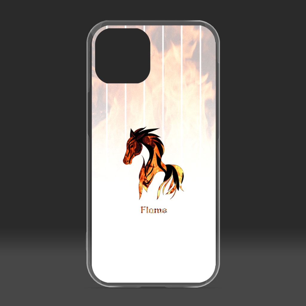 Horse flame　クリアiPhoneケース