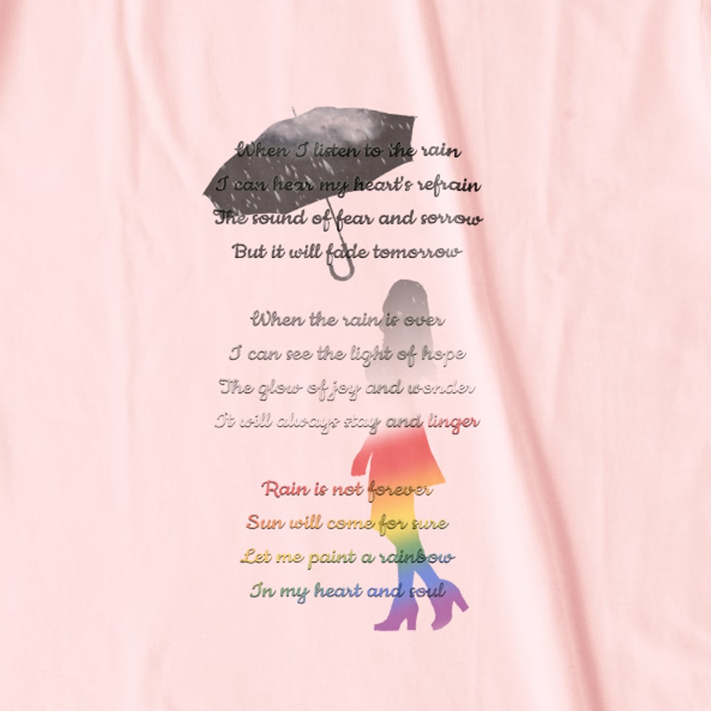 A Rainbow in My Heart カラーTシャツ