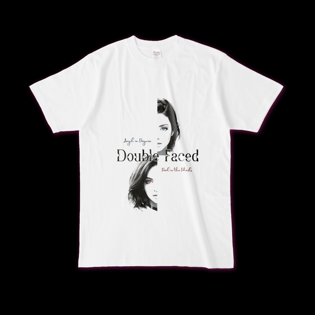 Double Faced　Tシャツ - 白