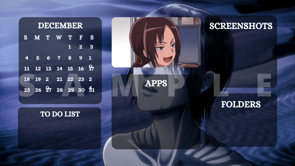 2022 Attack on Titan/ Shingeki no Kyojin Anime Themed Organized Desktop Wallpaper Calendar