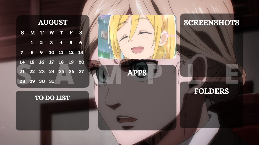 2022 Attack on Titan/ Shingeki no Kyojin Anime Themed Organized Desktop Wallpaper Calendar
