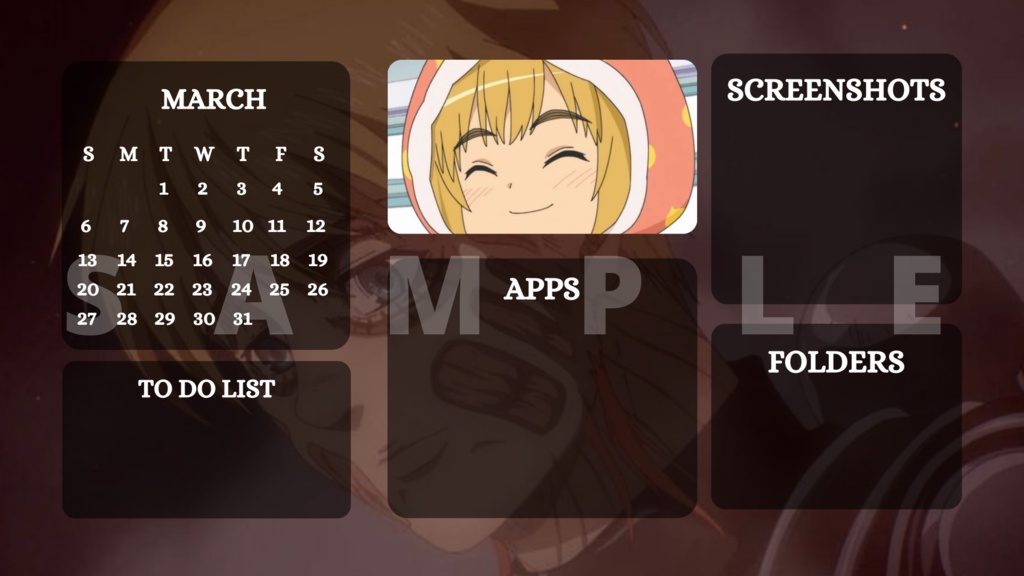 2022 Attack on Titan/ Shingeki no Kyojin Anime Themed Organized Desktop Wallpaper Calendar