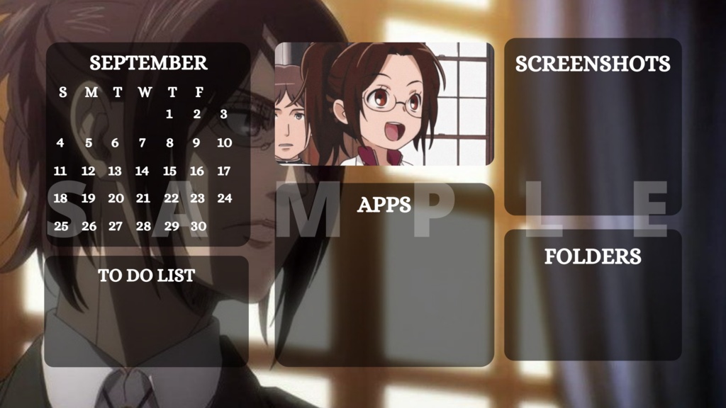 2022 Attack on Titan/ Shingeki no Kyojin Anime Themed Organized Desktop Wallpaper Calendar