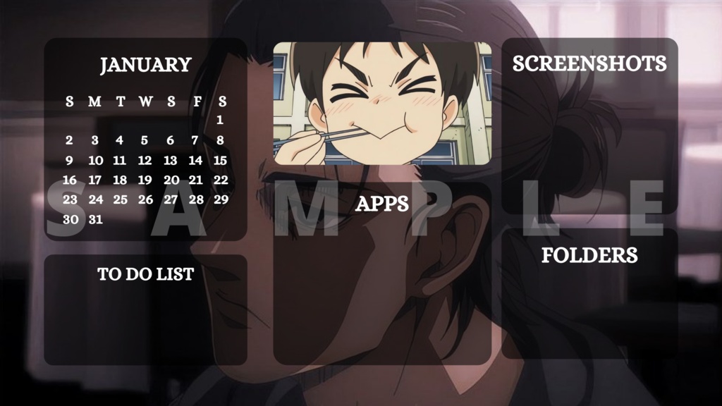 2022 Attack on Titan/ Shingeki no Kyojin Anime Themed Organized Desktop Wallpaper Calendar