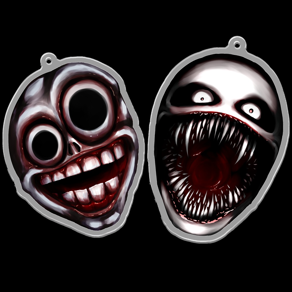 ホラースマイルキーホルダー ボッチウリバ Booth ホラースマイルキーホルダー ボッチウリバ Booth