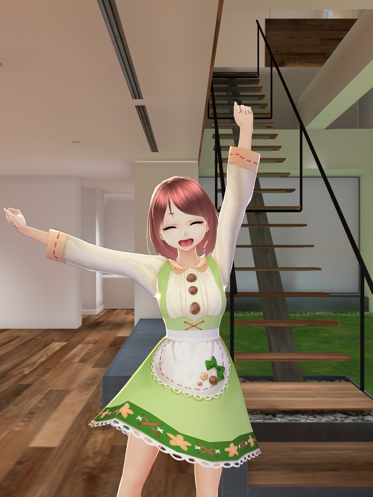 Full body cute girl vroid
