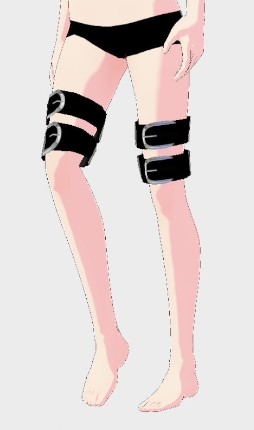 【VRoid用】足用ベルト(個別あり)【無料】