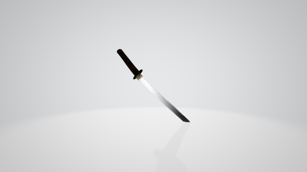 【3Dモデル】日本刀 - 抜刀ver.（テクスチャ・MTL同梱OBJ）
