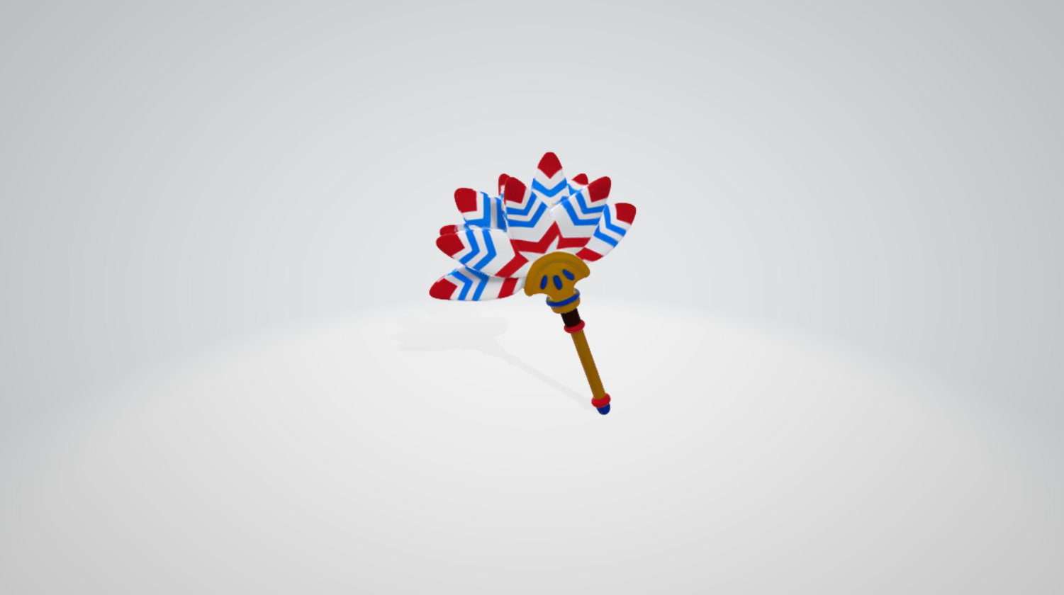 【3Dモデル】ファンタジーフェザーファン - 羽根扇（テクスチャ・MTL同梱OBJ）