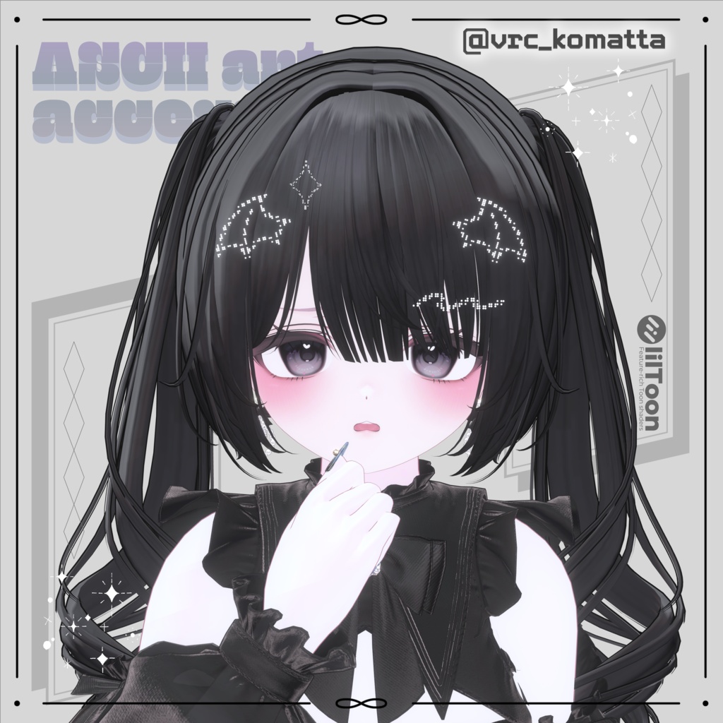 ASCII art accessory / アスキーアートヘアピン