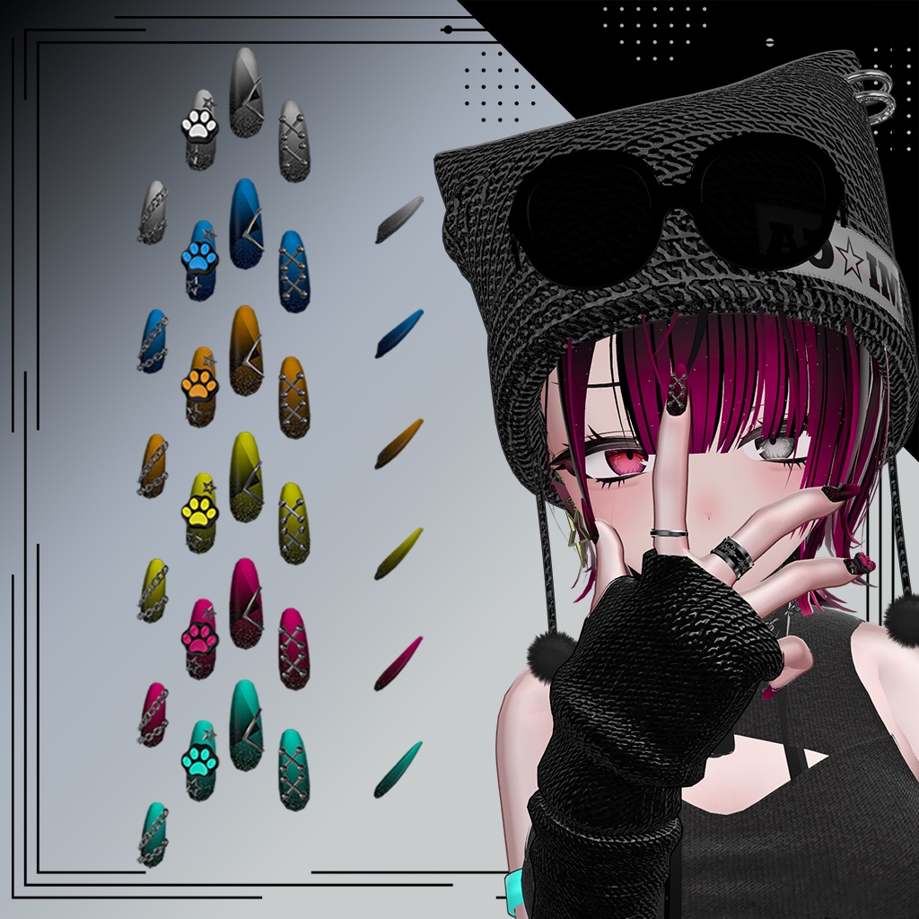 【FREE/無料】MI☆CA専用 nail tip