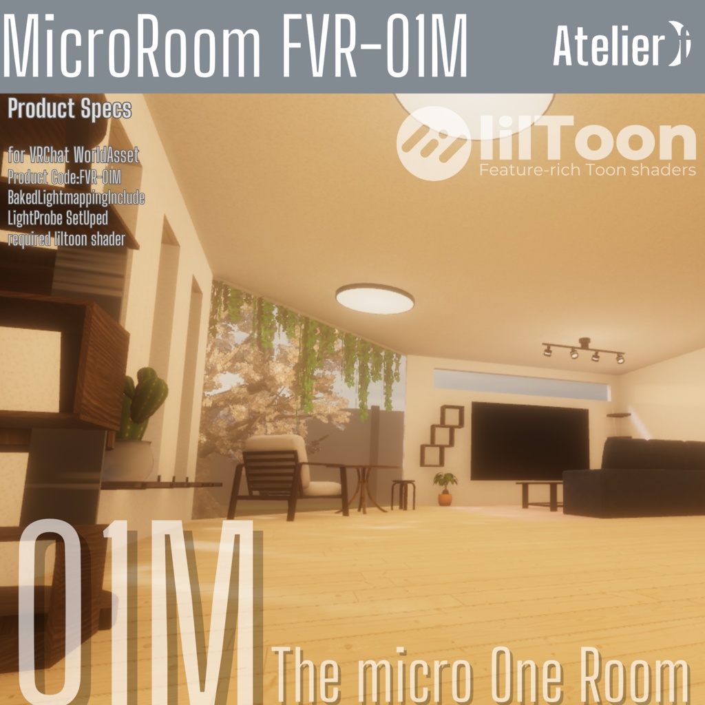 【VRC向けワールド】MicroRoom FVR-01M 春テーマの小さな一室