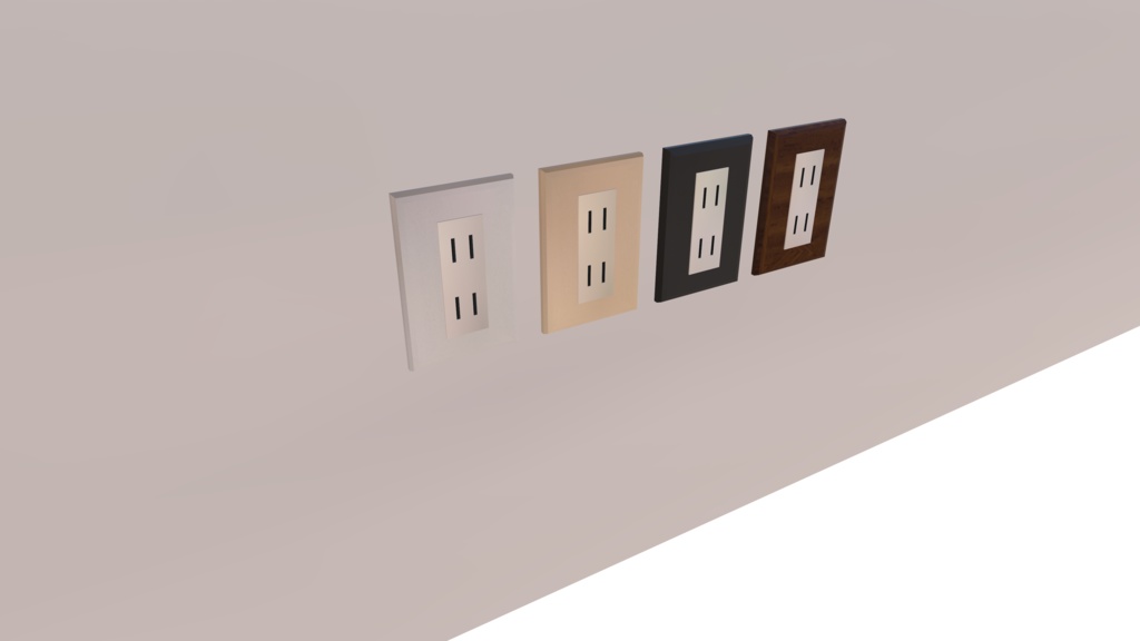 【無料】シンプル家具セット Vol.1 FFP-01【VRC向け3Dモデル】