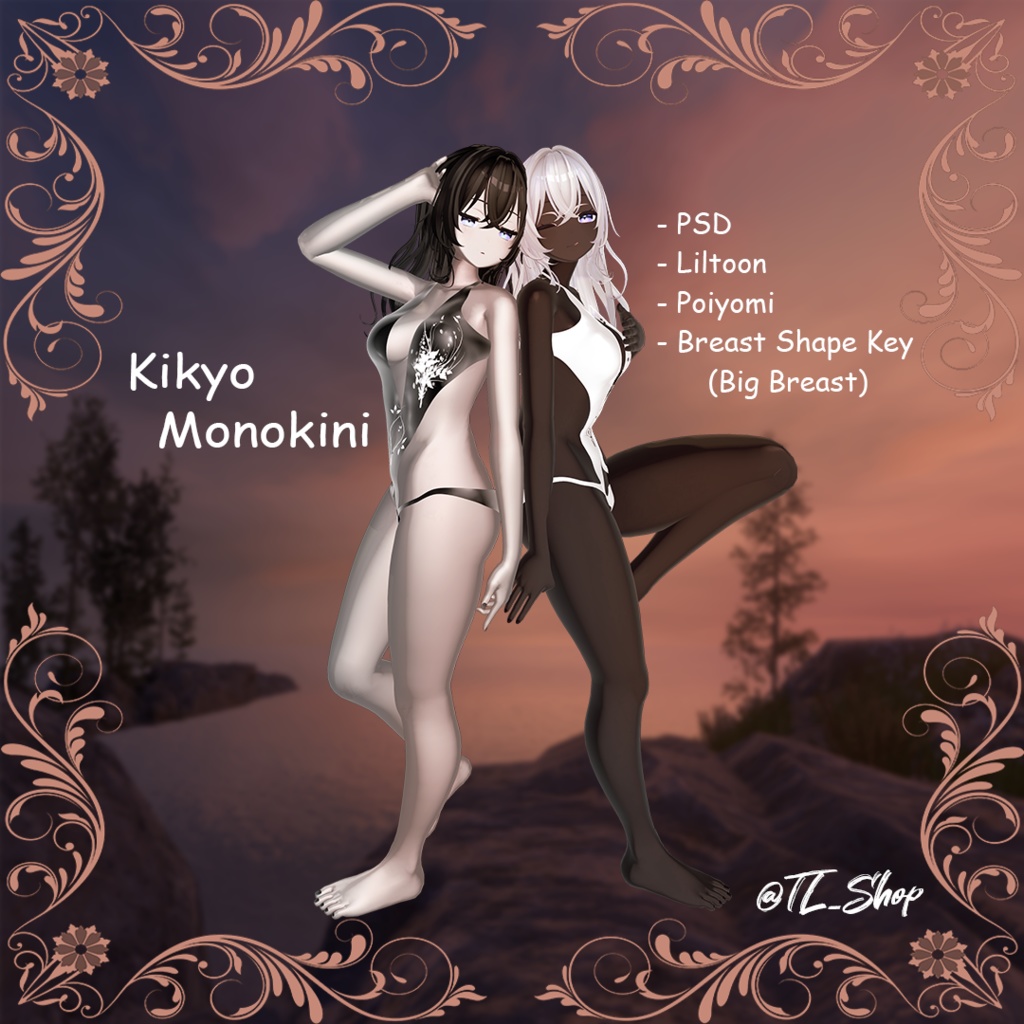 Monokini Swimsuit For Kikyo / Kikyo用のモノキニ水着です