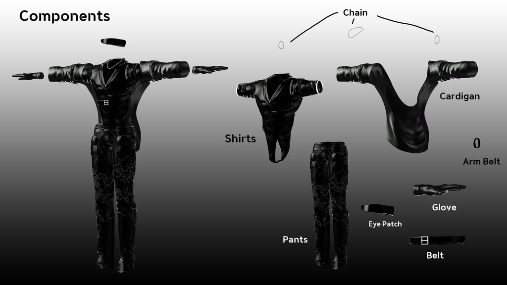 『彼方-Kanata』 3 Cloth Set