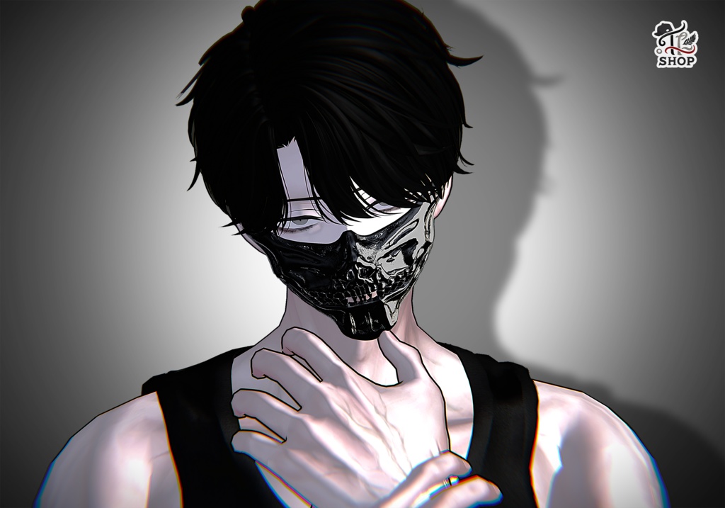 『No. 26-0-1 / 4000 Followers』 Half Skull Mask