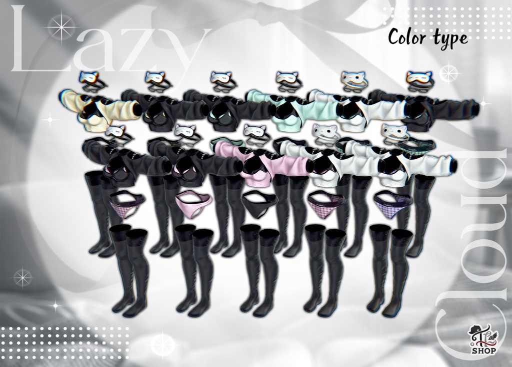 『Lazy Cloud』 For Female Avatar (11人)