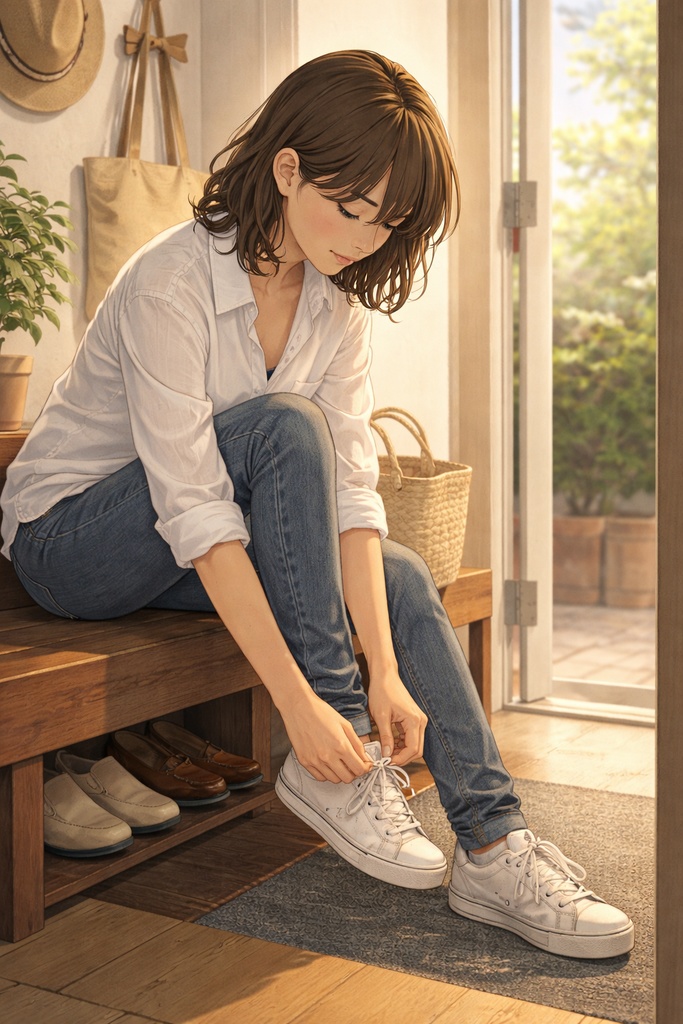 何も予定のない休日｜都会で働く20代後半女性の日常イラスト素材集