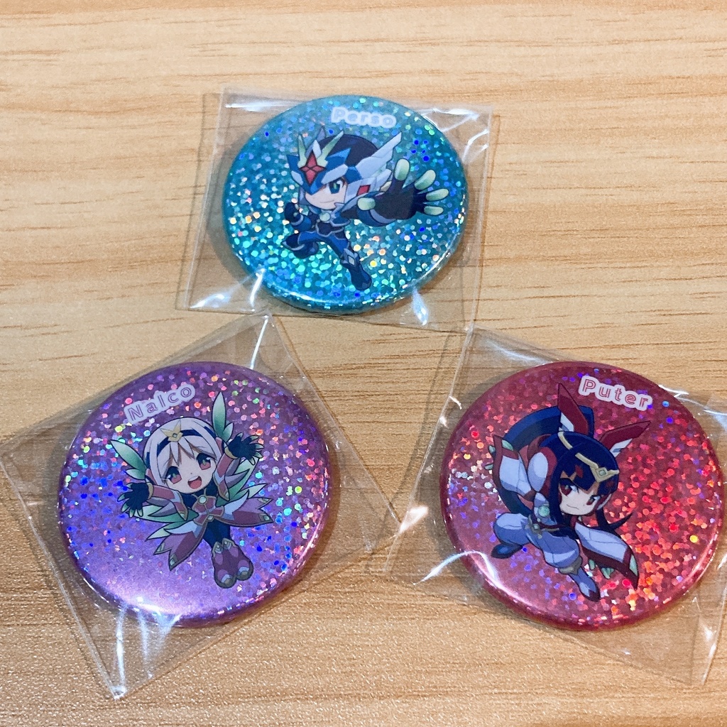 デフォルメキャラクター缶バッチ(ホログラム)