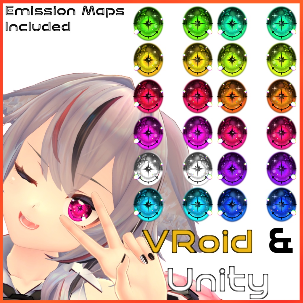 ⌈Unity + Vroid⌋ Snowy Detailed Eye Set [目設定]