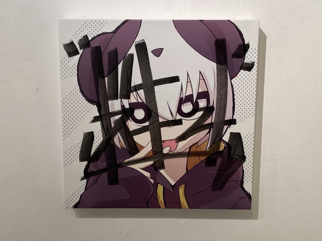 ぶきみちゃん正方形キャンバスA