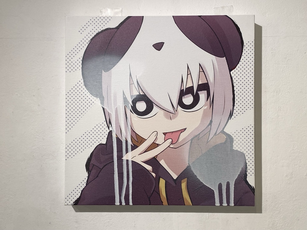 ぶきみちゃん正方形キャンバスB