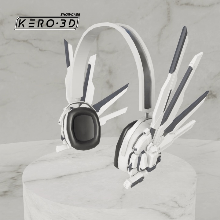 Hibiki - Cyberpunk Headphones - Rigged VRChat Accessory