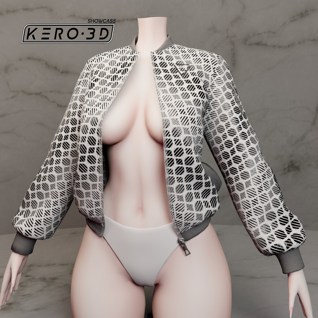 Kido - Streetwear Bomber Jacket Top - Modular Avatar Ready - 12 Designs