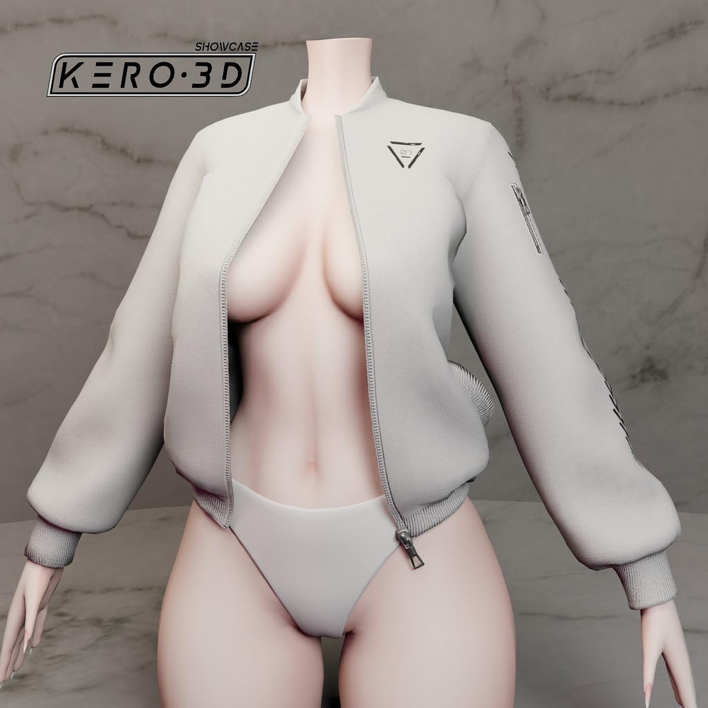 Kido - Streetwear Bomber Jacket Top - Modular Avatar Ready - 12 Designs