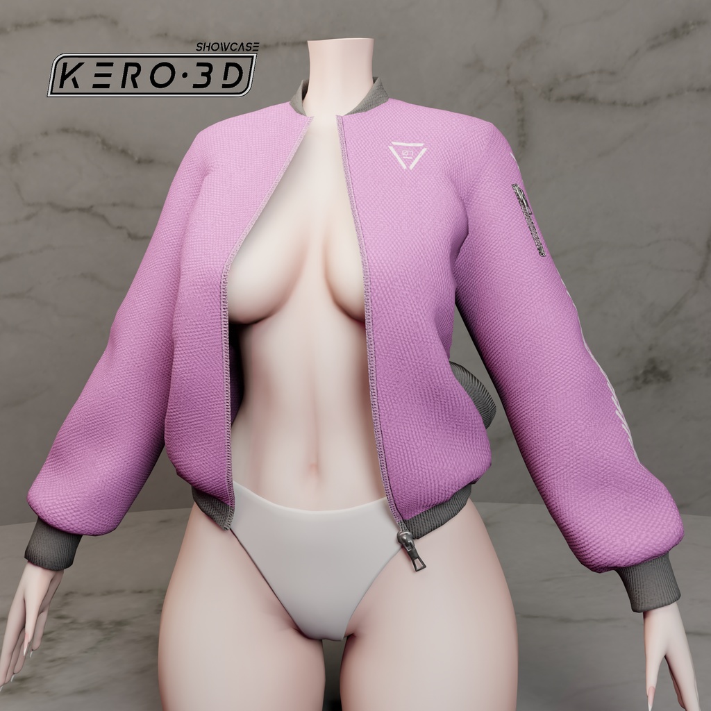 Kido - Streetwear Bomber Jacket Top - Modular Avatar Ready - 12 Designs