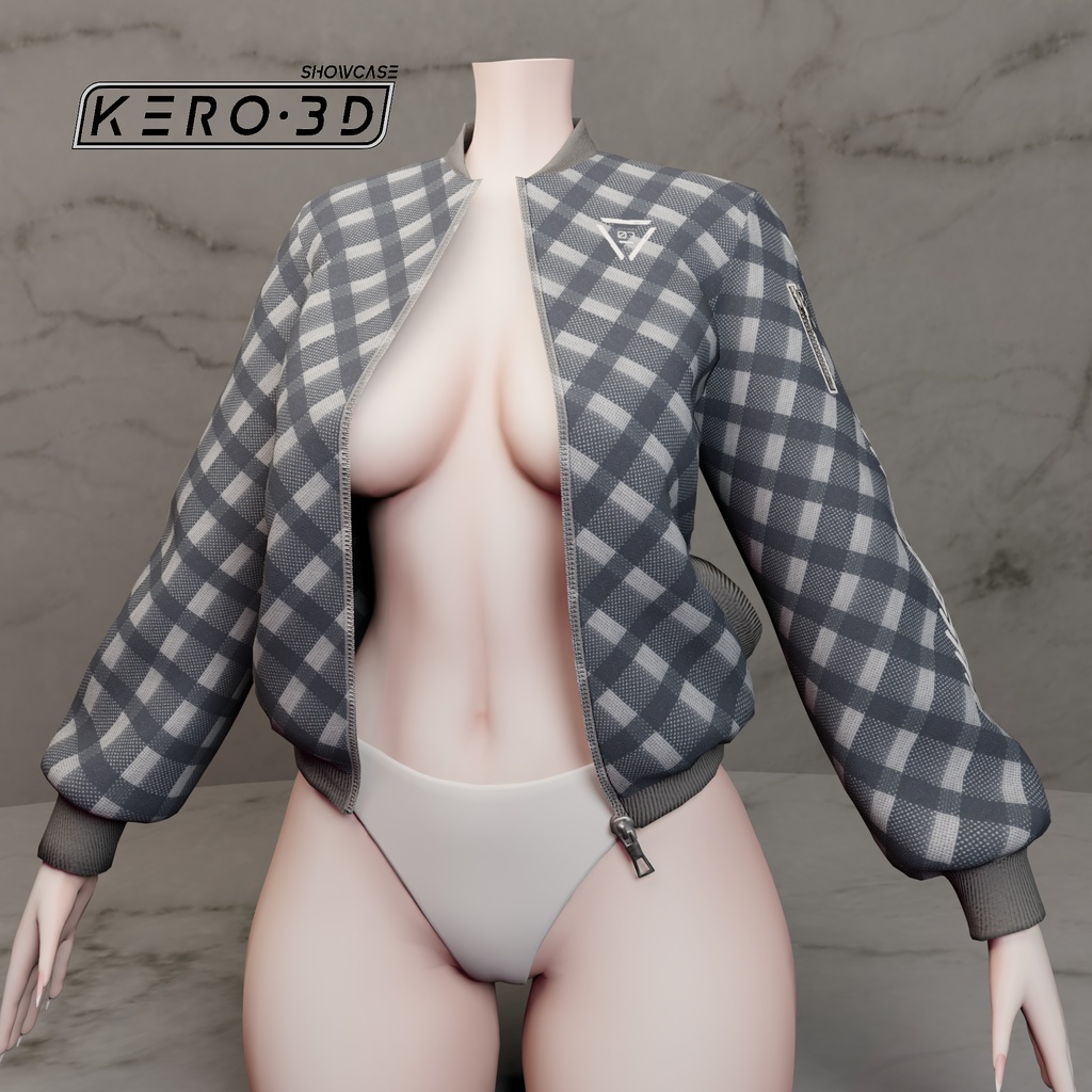Kido - Streetwear Bomber Jacket Top - Modular Avatar Ready - 12 Designs