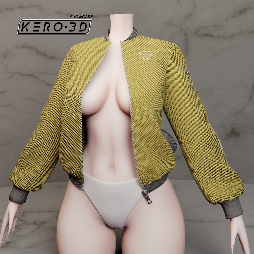 Kido - Streetwear Bomber Jacket Top - Modular Avatar Ready - 12 Designs