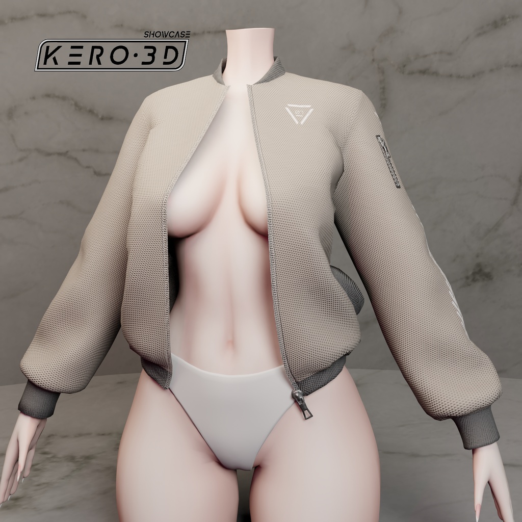 Kido - Streetwear Bomber Jacket Top - Modular Avatar Ready - 12 Designs