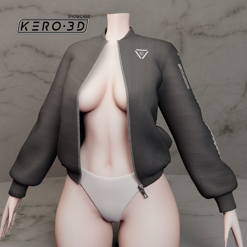 Kido - Streetwear Bomber Jacket Top - Modular Avatar Ready - 12 Designs