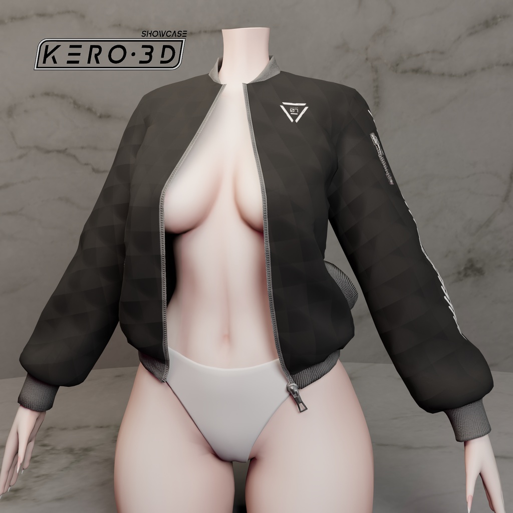 Kido - Streetwear Bomber Jacket Top - Modular Avatar Ready - 12 Designs