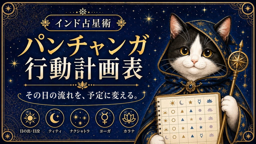 インド占星術 パンチャンガ カレンダー 2026年【月別行動計画PDF】5月・6月・7月