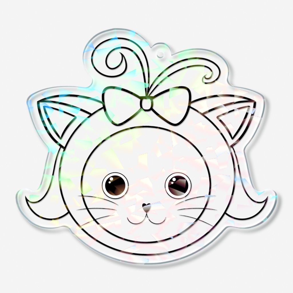 かぷはにー ホログラムアクリルキーホルダー フェイスver.