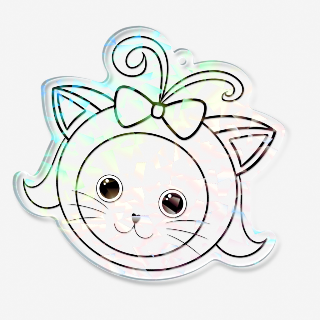 かぷはにー ホログラムアクリルキーホルダー フェイスver.