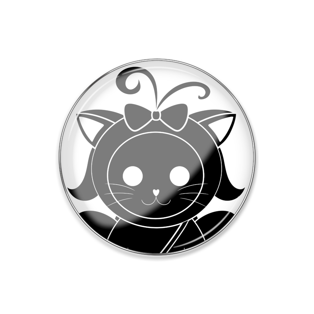 かぷはにーブラック ピンバッジ