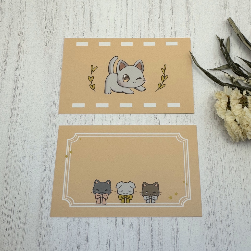 メッセージカード おめかしにゃんこVer(旧デザイン)