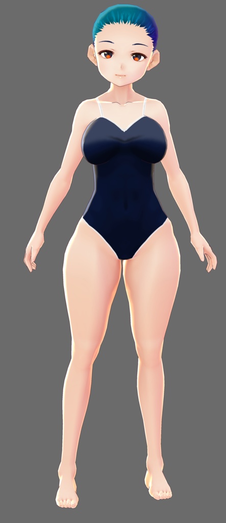 ベースに最適‼ 細身のアバターと太目のアバター(スク水付)