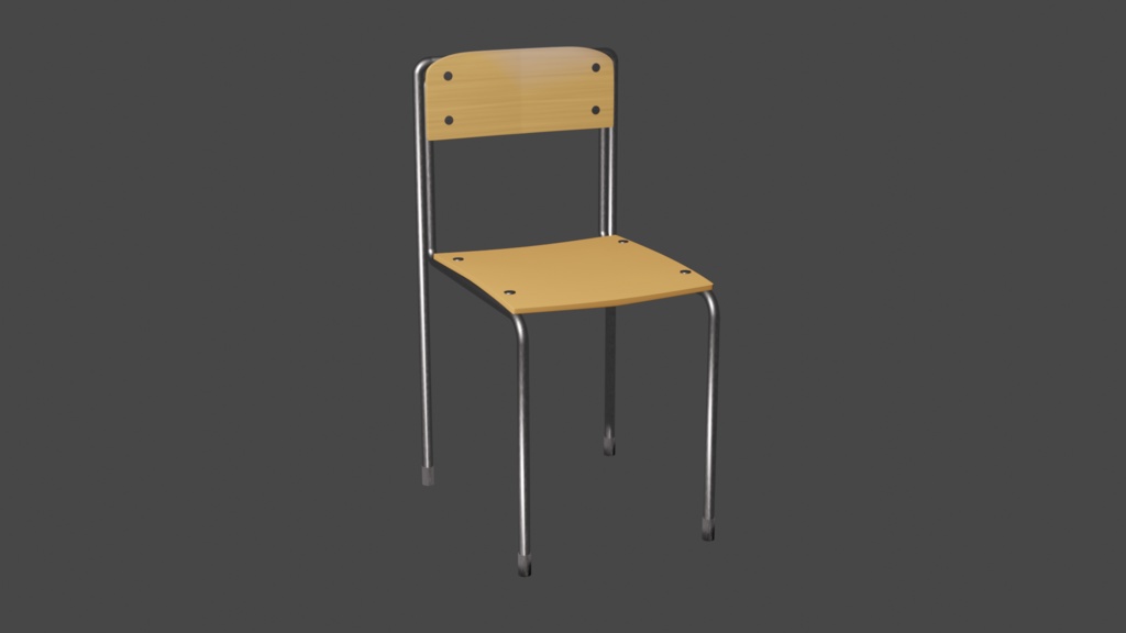 無料【Blender】学校机・椅子セット - toritocho555 - BOOTH
