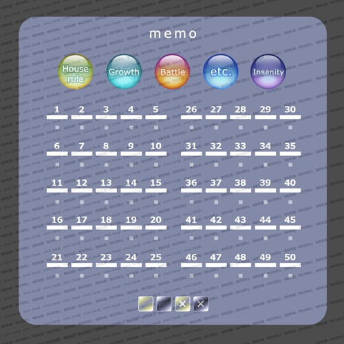 シンプル情報スクパネ管理表 【クトゥルフ・シノビガミ・インセイン・エモクロア等いろんなシステムに使える!】